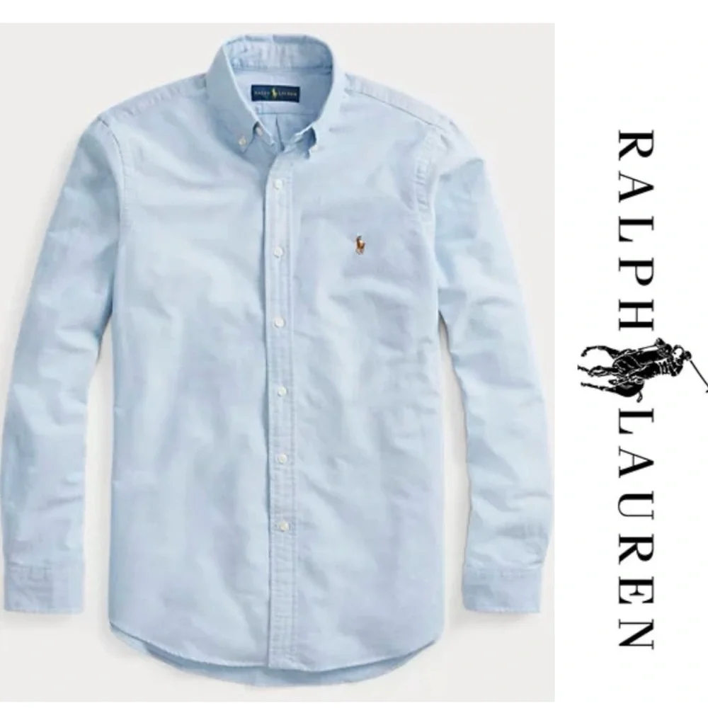 Polo by Ralph Lauren Men’s Size‎ 161/2-34 Blue Iconic Oxford Shirt